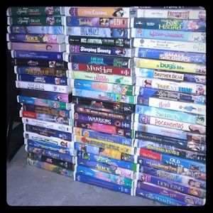 84 Disney&Other Kids VHS Movies PLUS VCR PLAYER